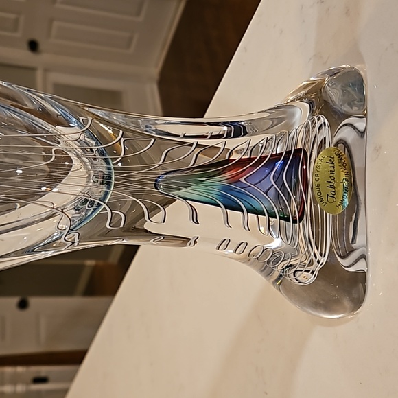 Adam Jablonski hand made crystal from Poland vase - Picture 11 of 11